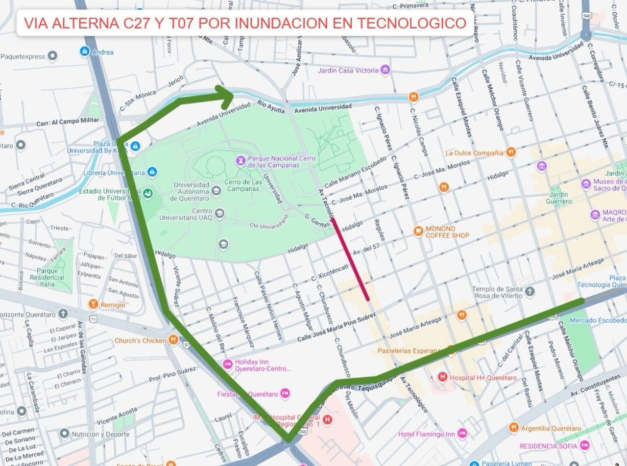 Lluvias intensas activan protocolos de emergencia en Querétaro