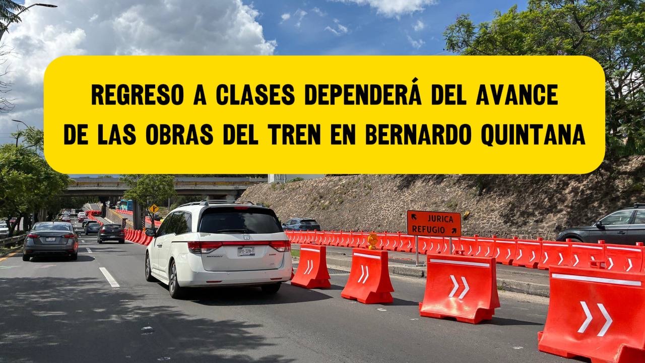 Regreso a clases dependerá del avance de las obras del tren en Bernardo Quintana