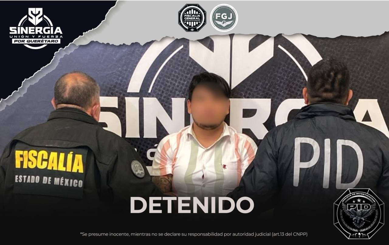 Sinergia detiene a “El Ojitos” por homicidio calificado; era requerido por autoridades del Estado de México