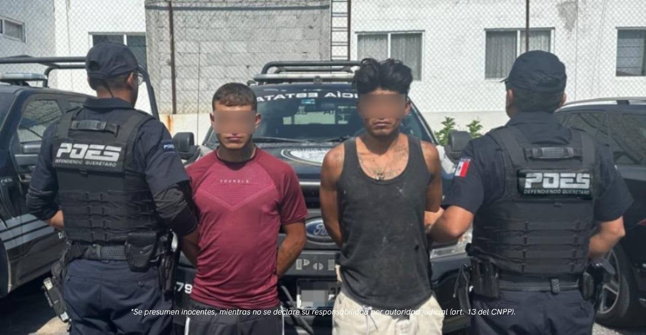 Durante Operativo A.R.M.A., POES asegura vehículo con reporte de robo y detiene a dos personas