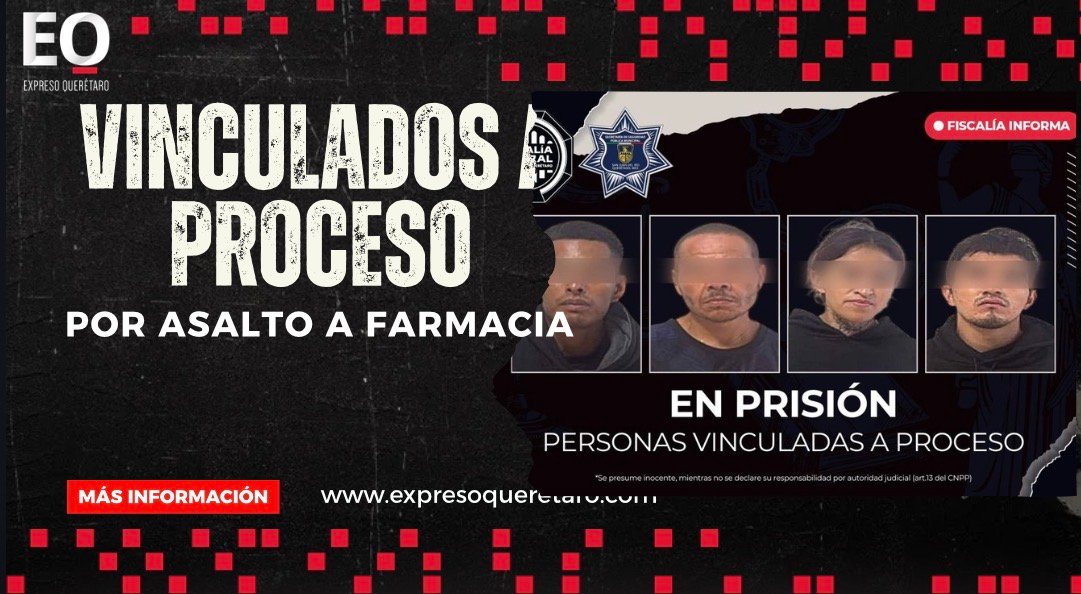 Caen cuatro por violento asalto a farmacia en San Juan del Río; rociaron un líquido al empleado para robar