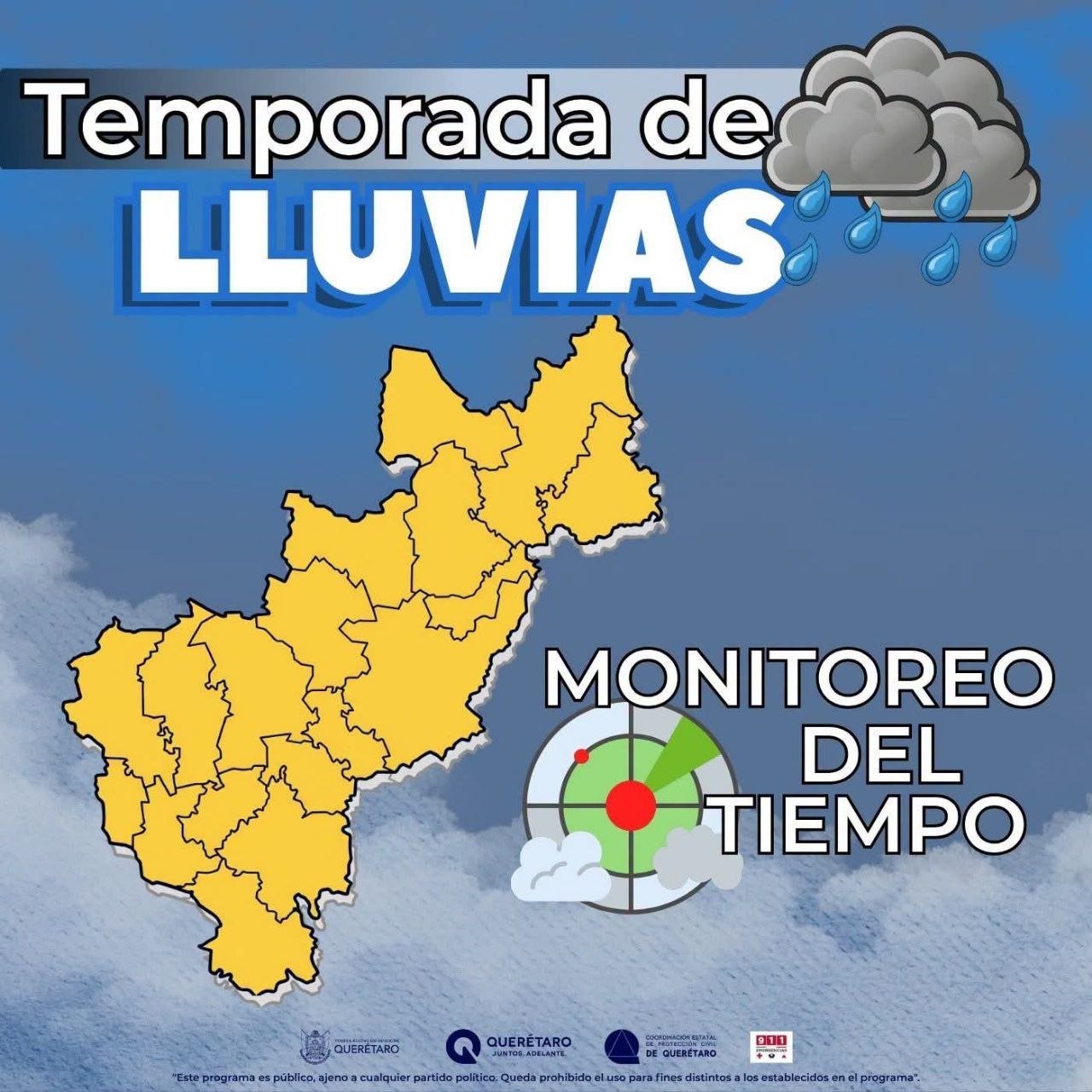 ¡A sacar el paraguas! Lluvias y tormentas eléctricas continúan en cuatro municipios de Querétaro