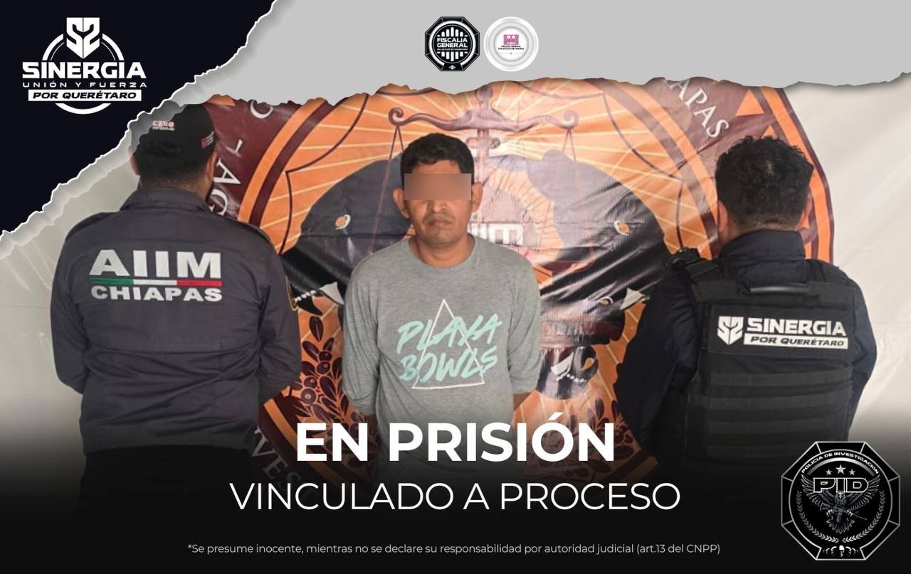 Cae en Chiapas por homicidio cometido en San Juan del Río hace casi 4 años