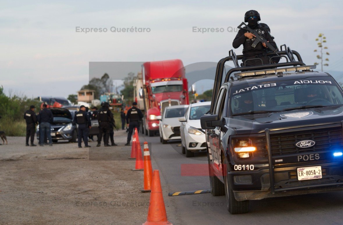Blindan frontera entre Querétaro e Hidalgo; operativo “Alta Fuerza” deja 25 detenidos en San Juan del Río