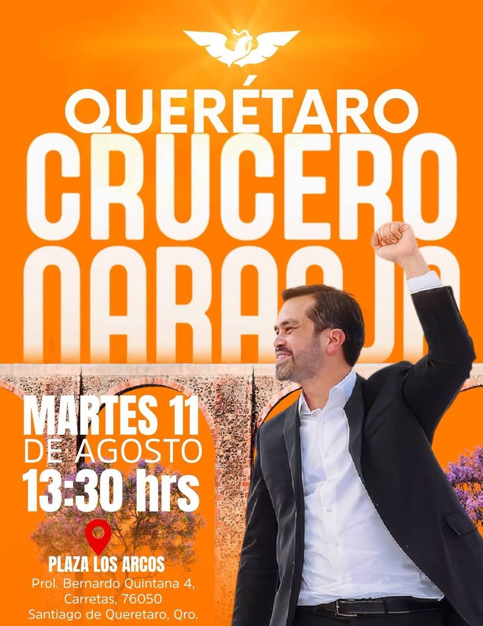 Movimiento Ciudadano cambia sede de “Crucero Naranja” ante cierres viales en Querétaro