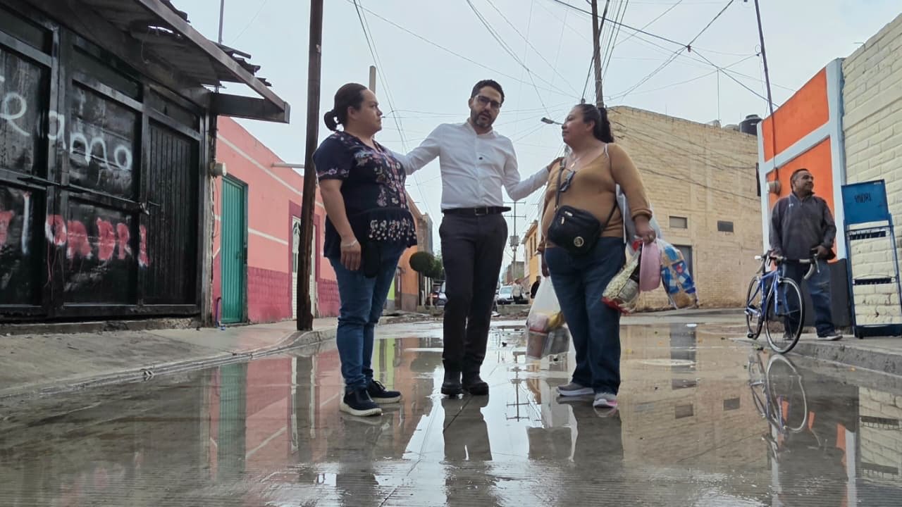 Avanzan obras de drenaje en Santa María Magdalena; reducirán riesgo de inundaciones