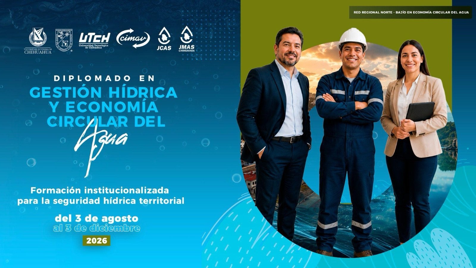 Arranca diplomado universitario para fortalecer la gestión hídrica y economía circular del agua