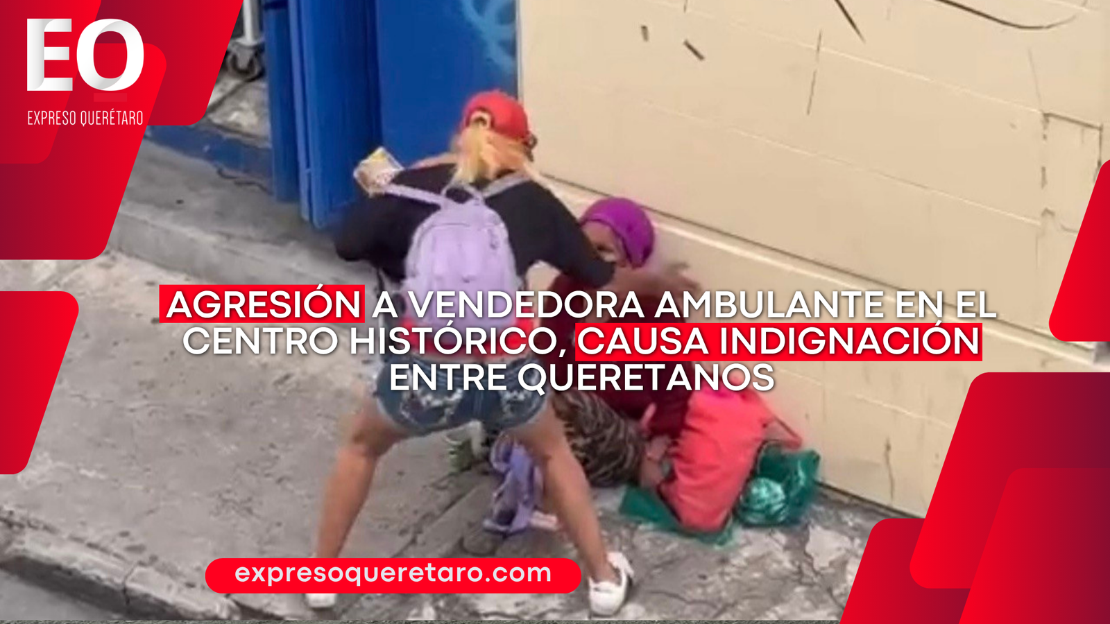 Agresión a vendedora ambulante en el Centro Histórico causa indignación entre queretanos