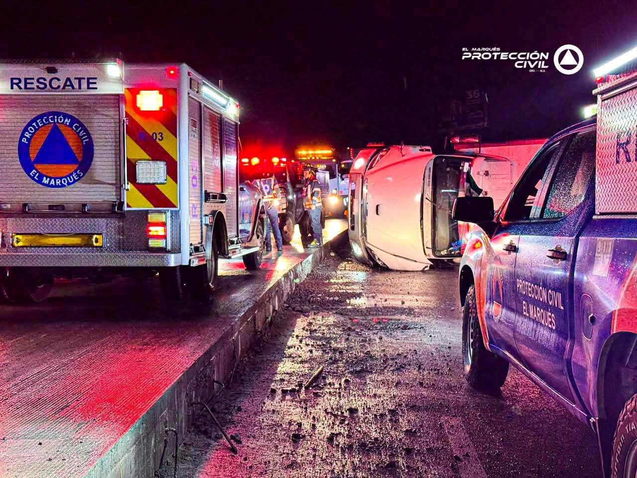 Otra vez caos en la 57: segundo accidente en menos de 24 horas en zona de obras deja cinco lesionados