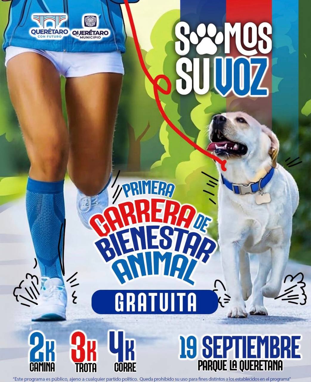 Corre con tu mascota: preparan carrera gratuita en el Parque La Queretana este 19 de septiembre