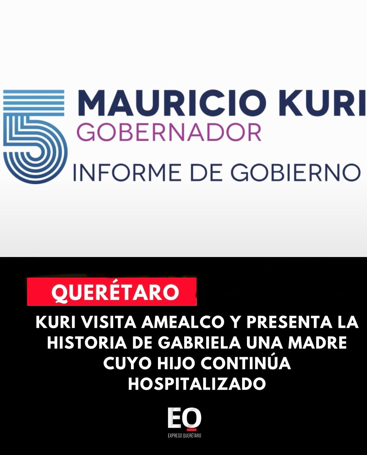 Kuri visita Amealco y presenta la historia de Gabriela una madre cuyo hijo continúa hospitalizado