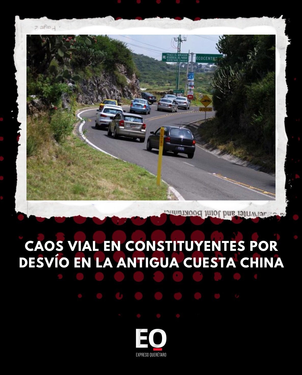 Caos vial en Constituyentes por desvío en la Antigua Cuesta China