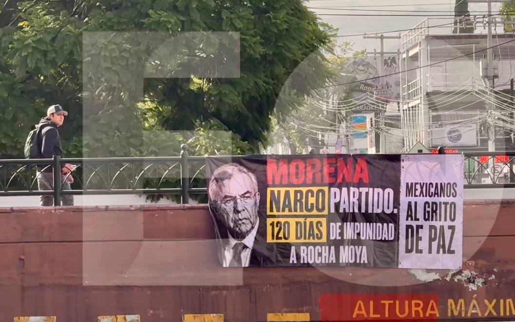 Investiga Fiscalía quién está detrás de las mantas contra Rocha Moya en Querétaro