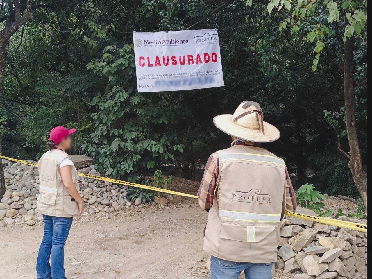 Modificaron el cauce del río Jalpan y terminan con obras clausuradas por Profepa