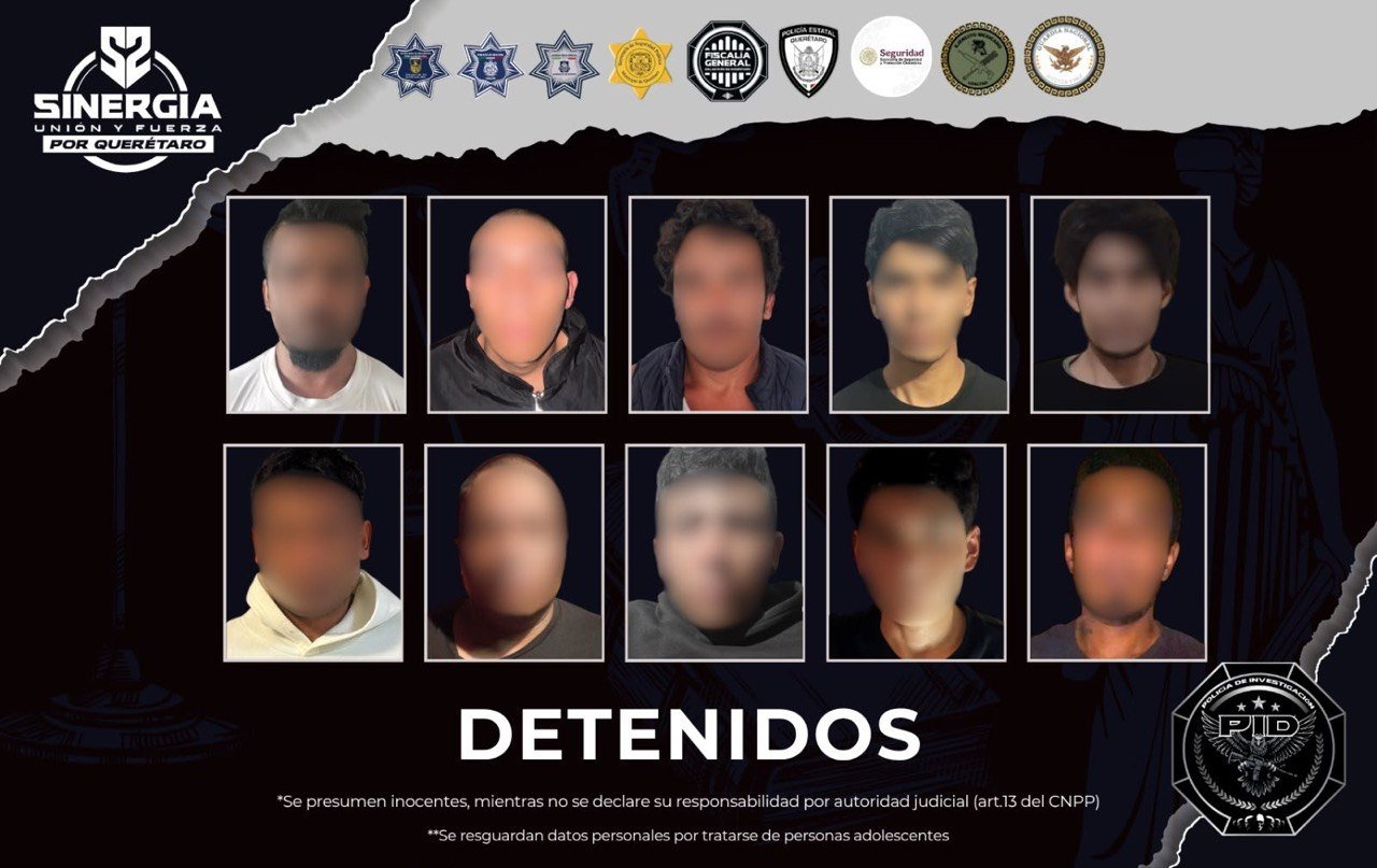 Catea la Fiscalía y deja diez detenidos en cuatro municipios; se aseguran drogas y armas