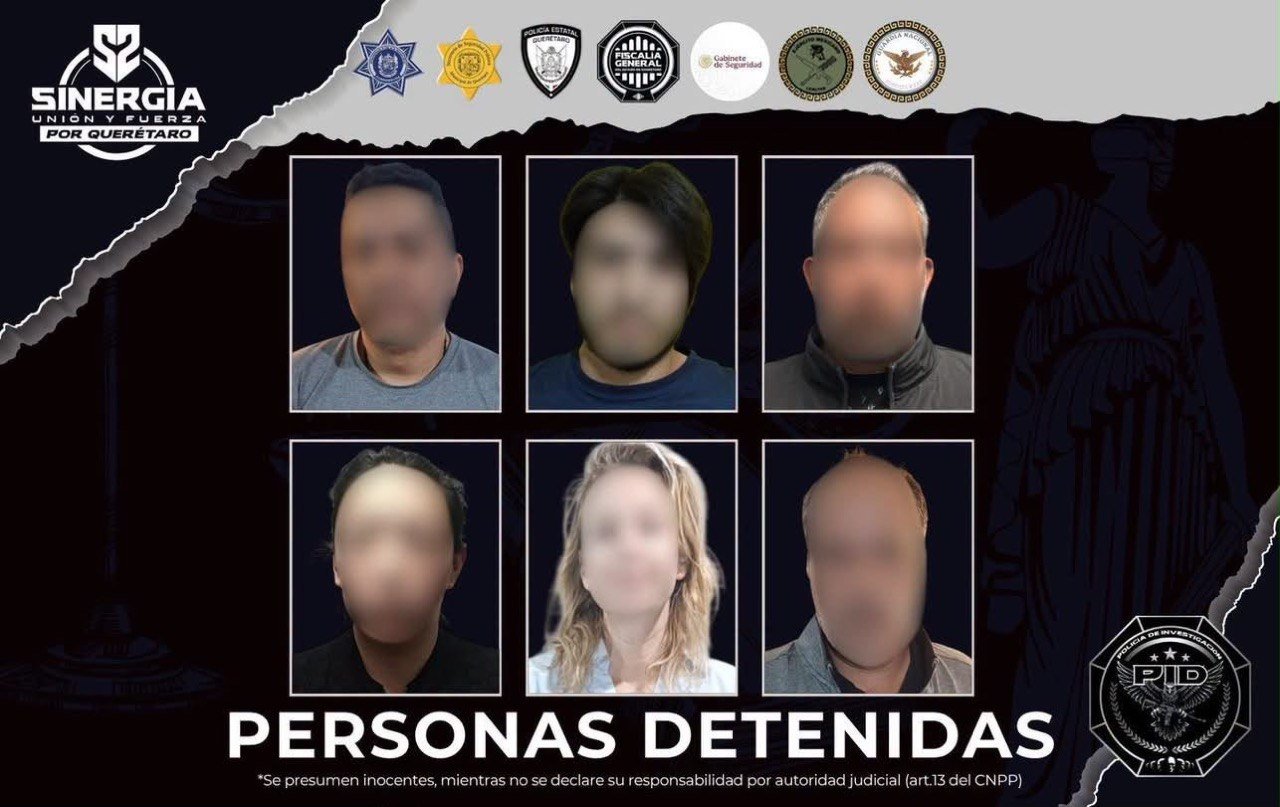 Seis personas detenidas durante cateos en Querétaro y Corregidora