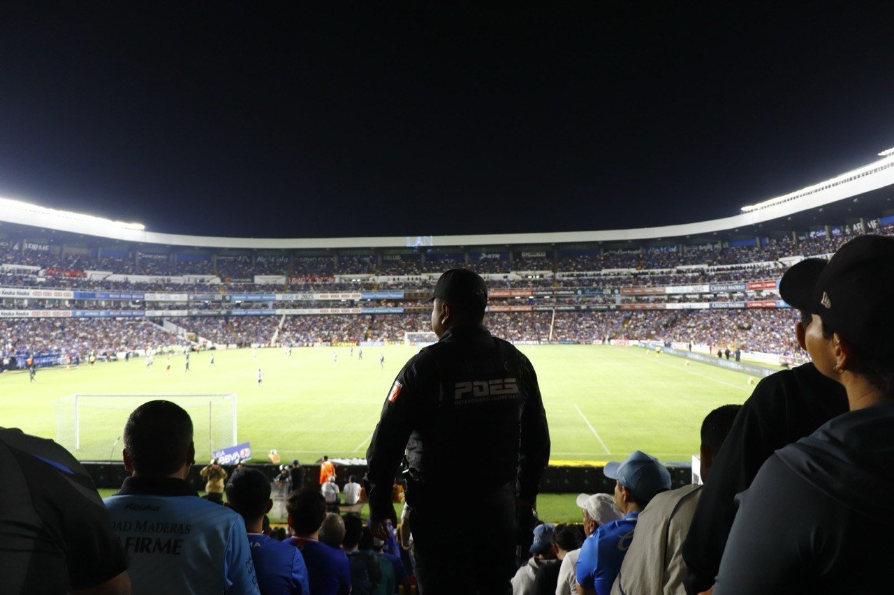 Seis anillos de seguridad para el Gallos vs. Cruz Azul; listo el operativo en el Estadio Corregidora