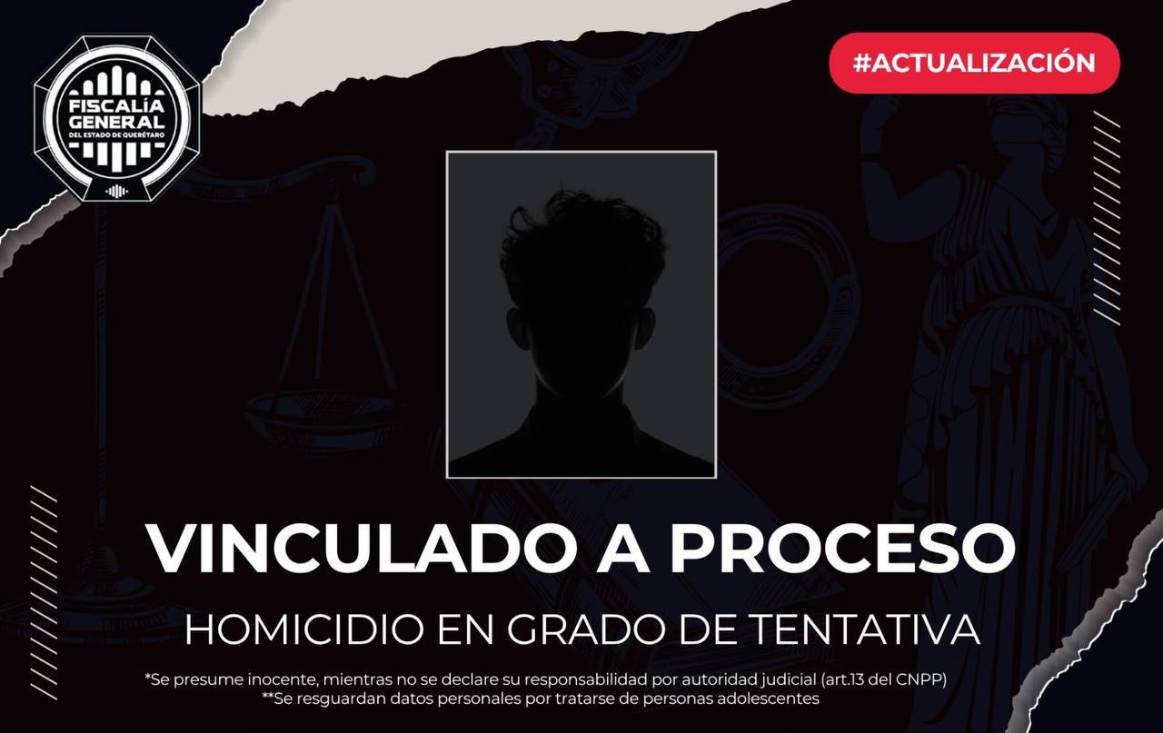 Adolescente es vinculado a proceso por homicidio en grado de tentativa por hechos ocurridos en secundaria de Querétaro